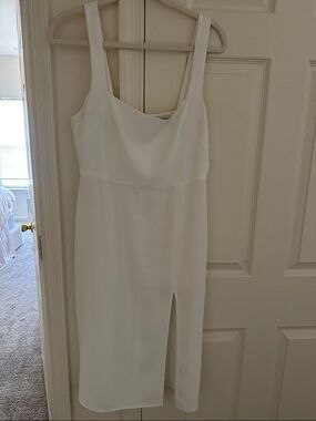 Aritzia Babaton White Midi Dress